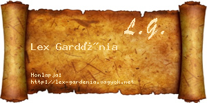 Lex Gardénia névjegykártya
